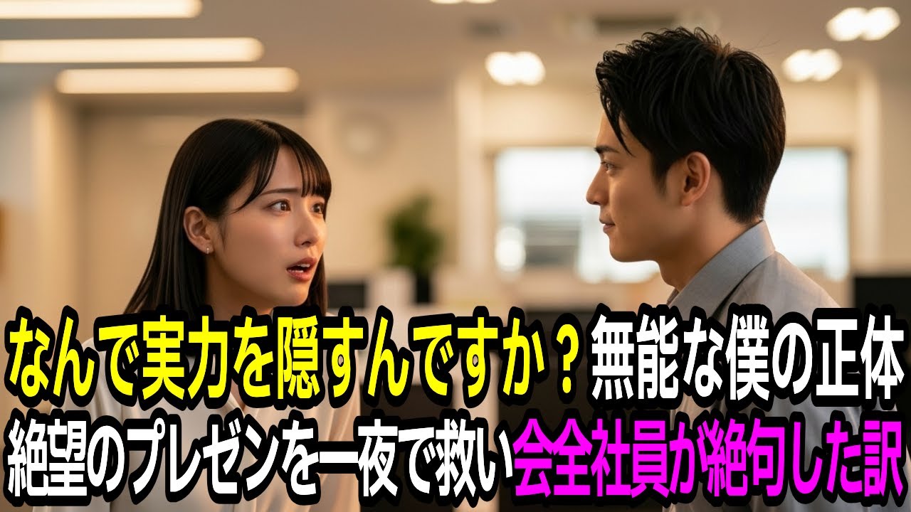 「無能な補欠は消えろ！」大事なプレゼン直前にデータ消滅→隠していた“天才の爪”を解放した僕に社長が絶句「なんで実力を隠すんですか？」【感動する話】【職場逆転】