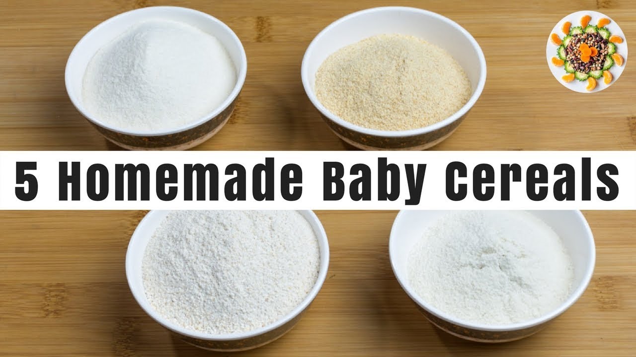 5 Homemade Baby Cereals for 6 Month Old Baby | Stage 1 Baby Cereals | Healthy Baby First Foods