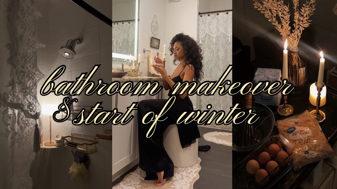 Parisian style apartment bathroom makeover, easy upgrades, getting into the holiday spirit, ft. Dove