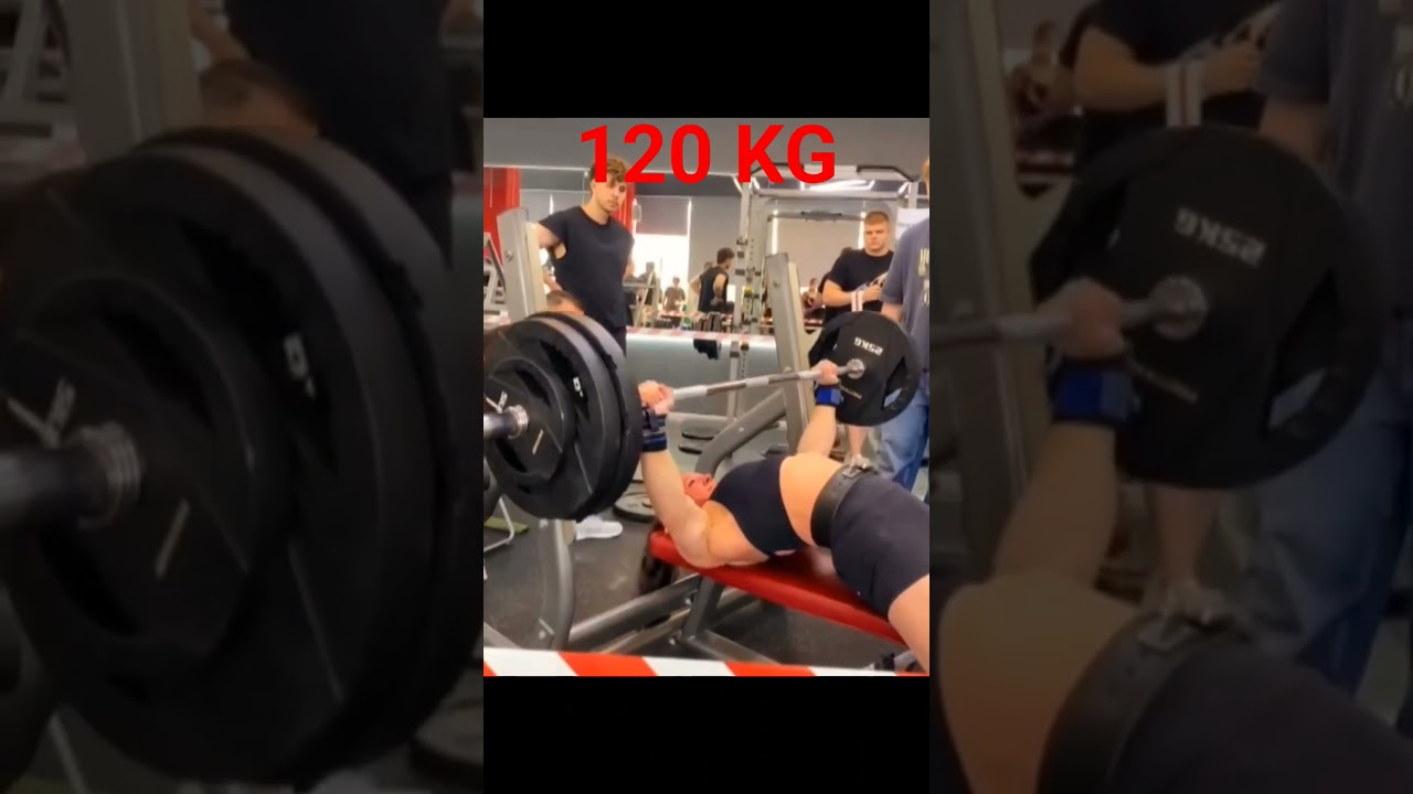 Girl Bench Press 120 kg