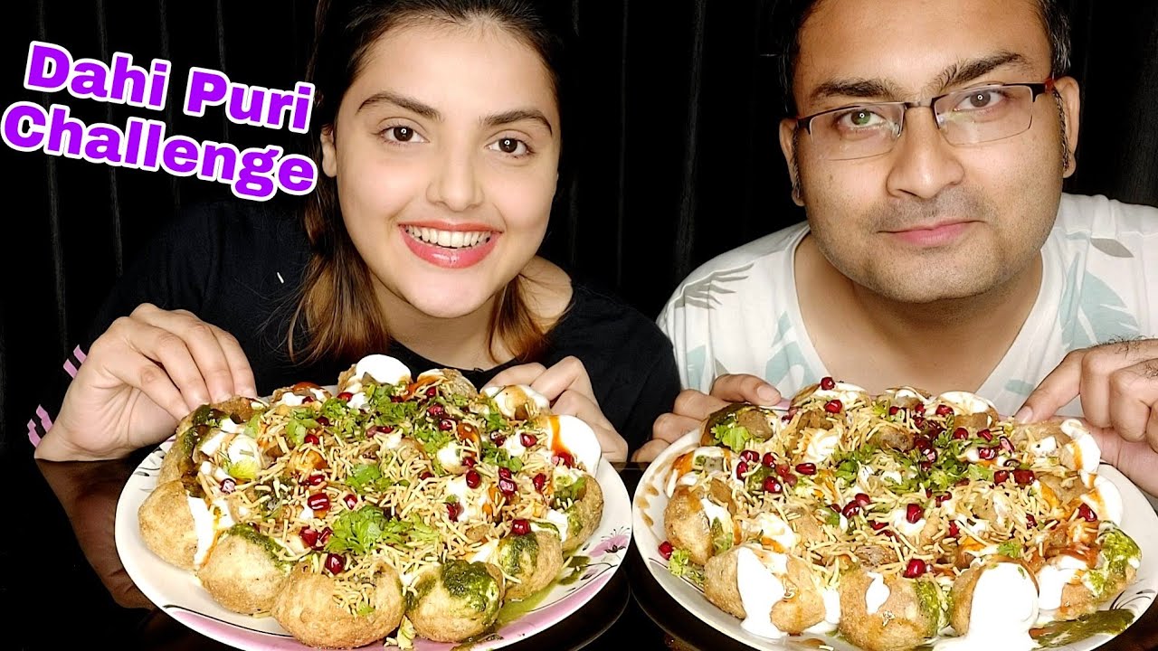 Dahi puri eating challenge 😋 Food Challenge *Doi Fuchka Challenge*