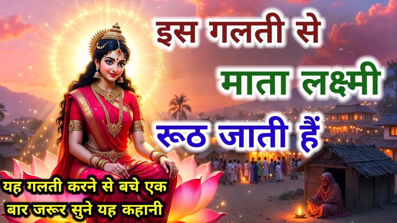 इस गलती से लक्ष्मी माता तुरंत नाराज़ हो जाती हैं | Mata Laxmi ki kahani | Hindu devotional story