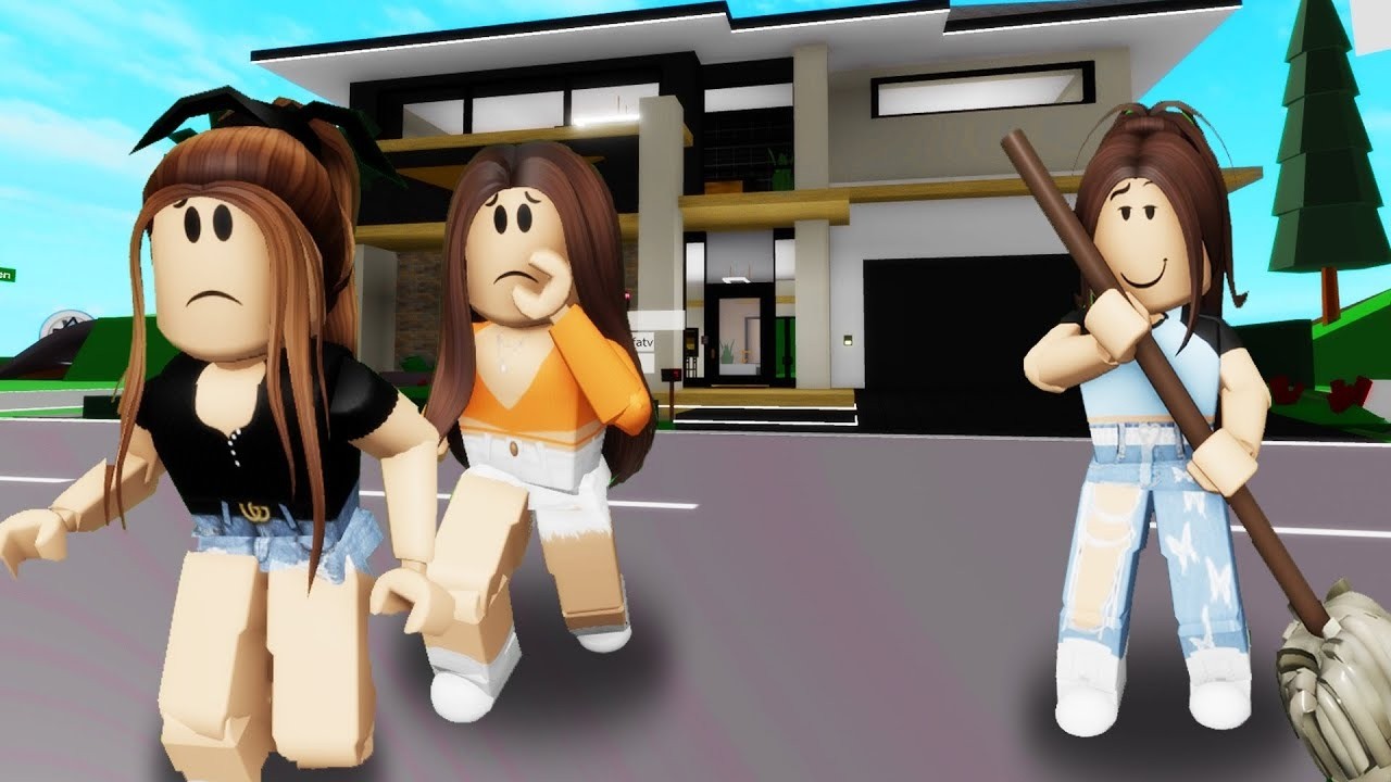 AS IRMÃS FUGIRAM DE CASA POR CAUSA DA TIA-  ROBLOX  - HISTORINHAS