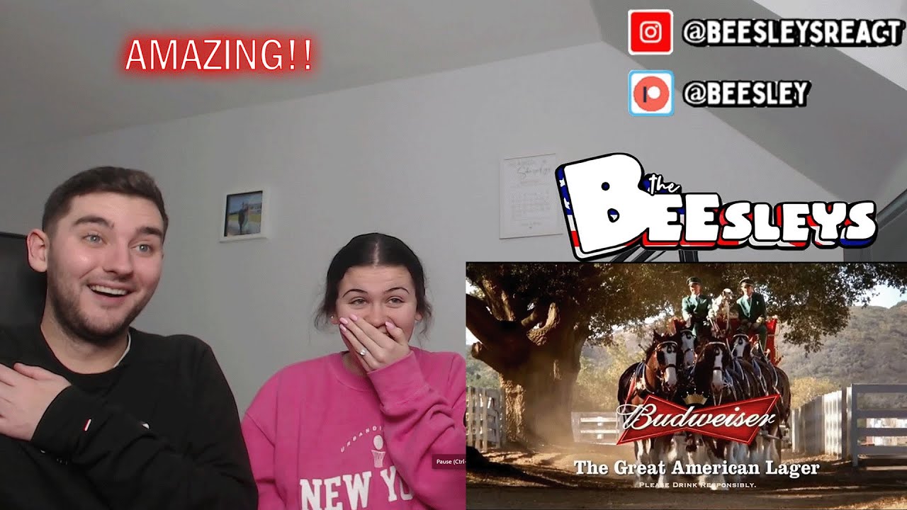 British Couple Reacts to 10 Famous Budweiser Super Bowl Commercials