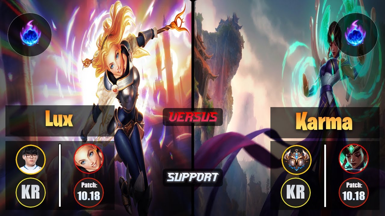 Hoit LUX (Support) [Arcane Comet] VS KARMA - Challenger KR Patch 10.18