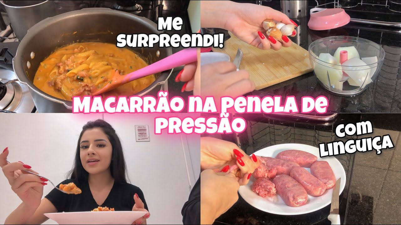 NATI NA COZINHA: FIZ MACARRÃO NA PANELA DE PRESSÃO, COM LINGUIÇA😋