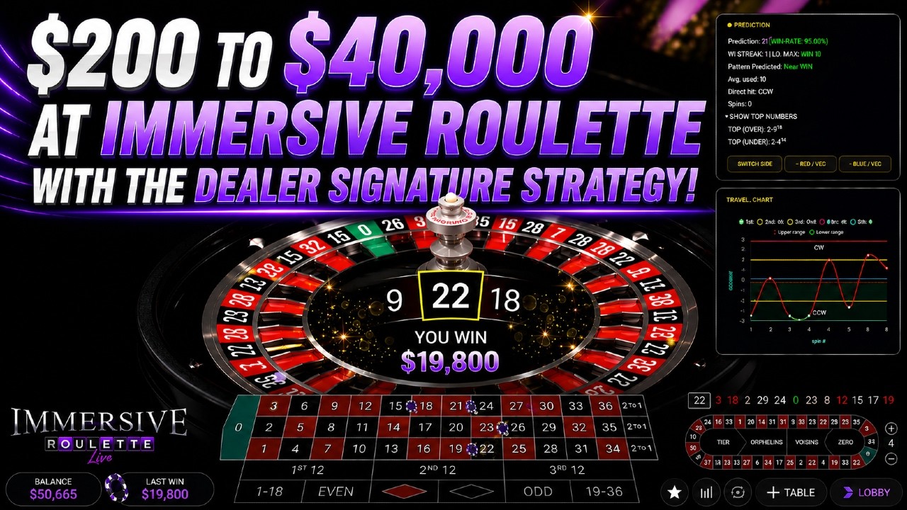 DEALER SIGNATURE STRATEGY ON IMMERSIVE ROULETTE!