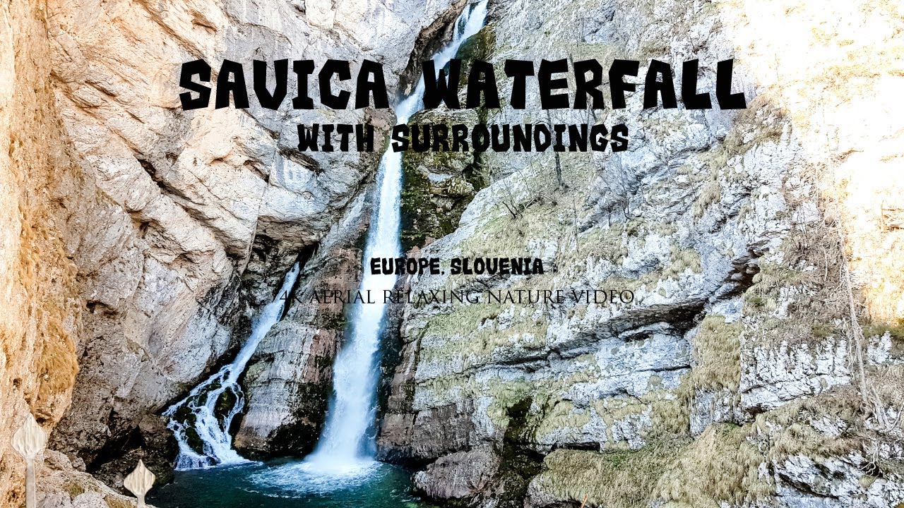 Savica waterfall and surroundings | Slap Savica z okolico | Slovenia | Aerial | Realxing | 4K UHD