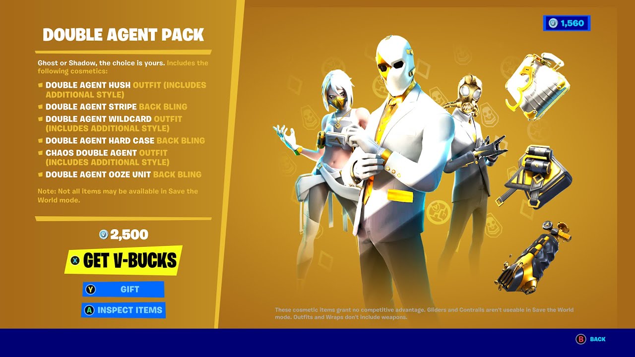 Fortnite - DOUBLE AGENT PACK/BUNDLE RETURNS!!!