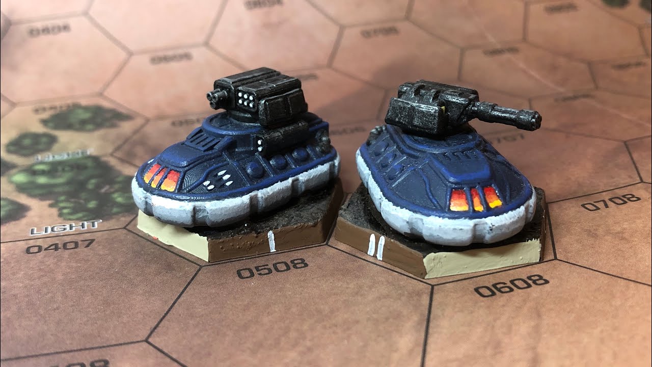 Unboxing + painting Death Ray Designs’ 6 mm hover tanks - heavy APC and rotary cannon action!