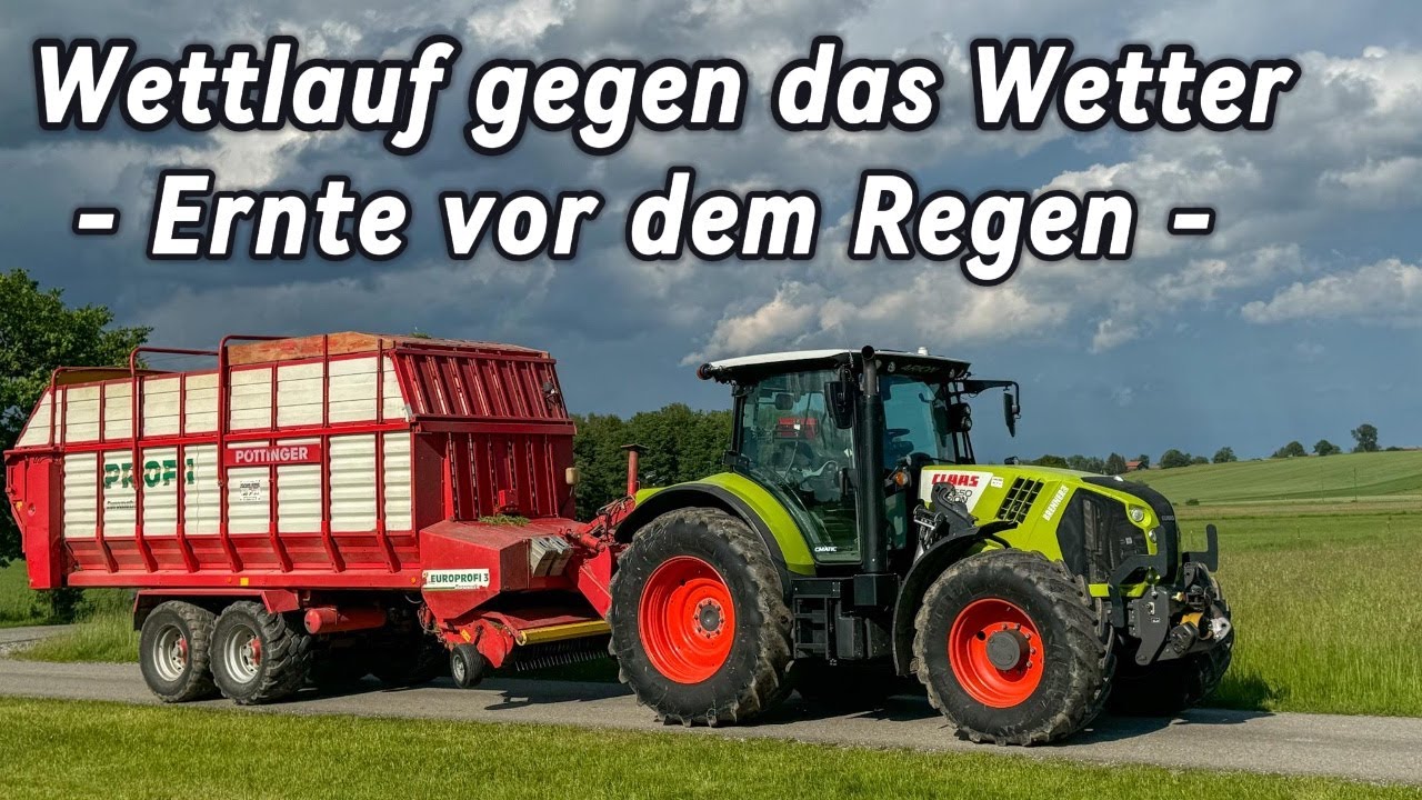 Let`s Drive Ladewagen | Claas Arion 650 & Pöttinger Europrofi | Cabview | Grassilage
