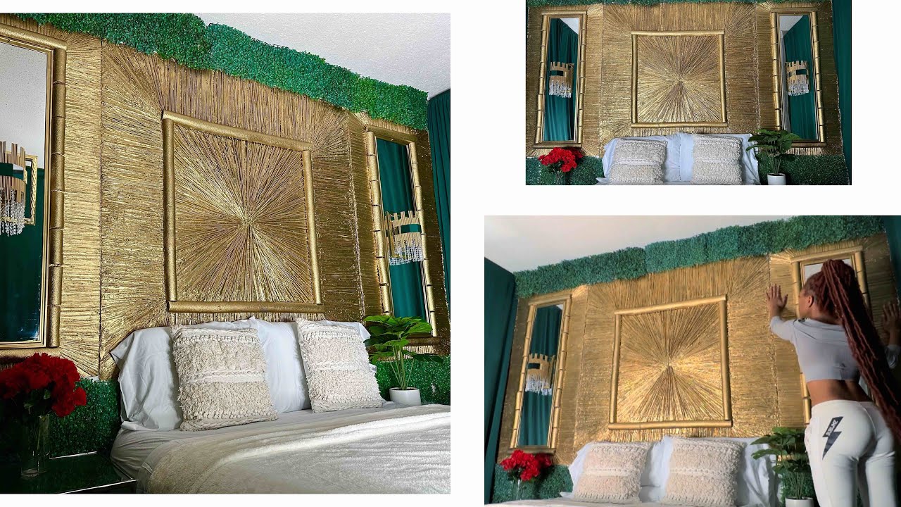 DIY TROPICAL PARADISE HEADBOARD-DIY SUNBURST WALL DECOR