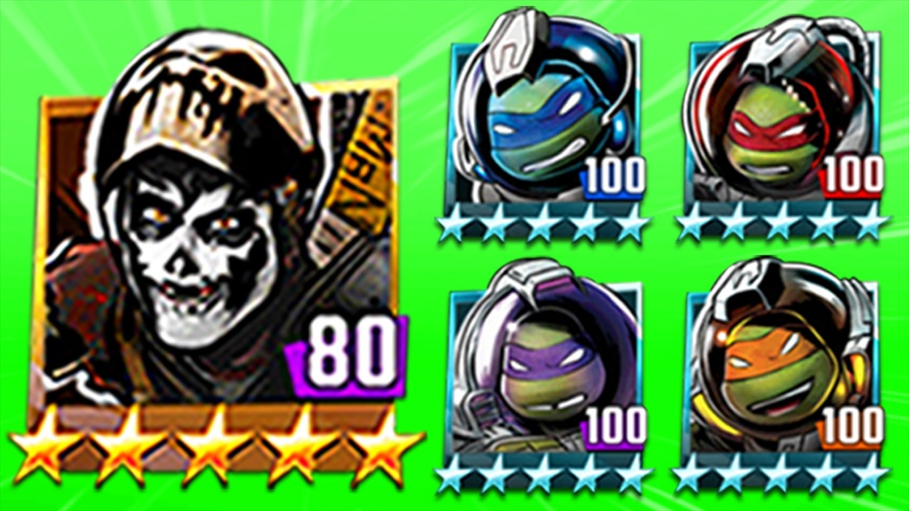 TMNT Legends Casey Jones & Ninja Turtles Space Team