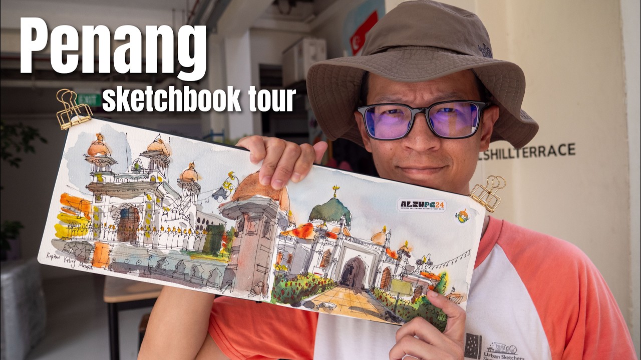 Baohong Academy Watercolour Sketchbook FULL review (and Penang sketchbook tour)