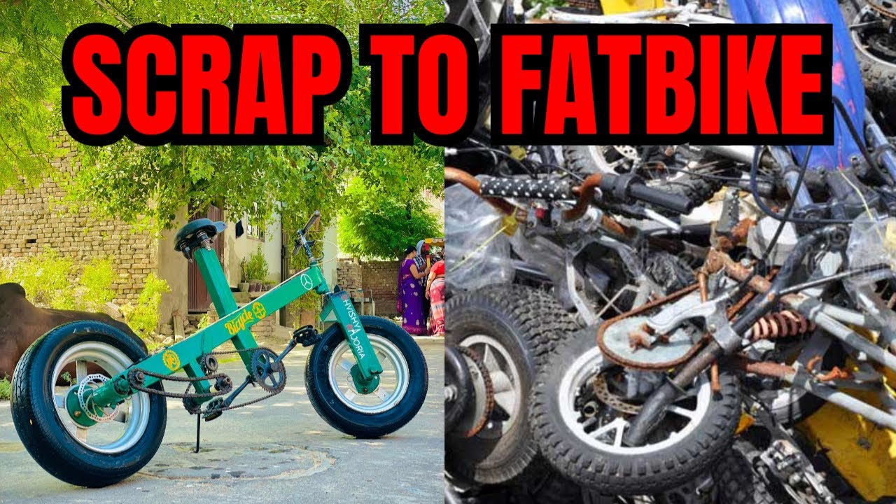 How to make a fat bycycle in scrap modified at home @bhvishyarajoria #bicycle  #modifiedcycle