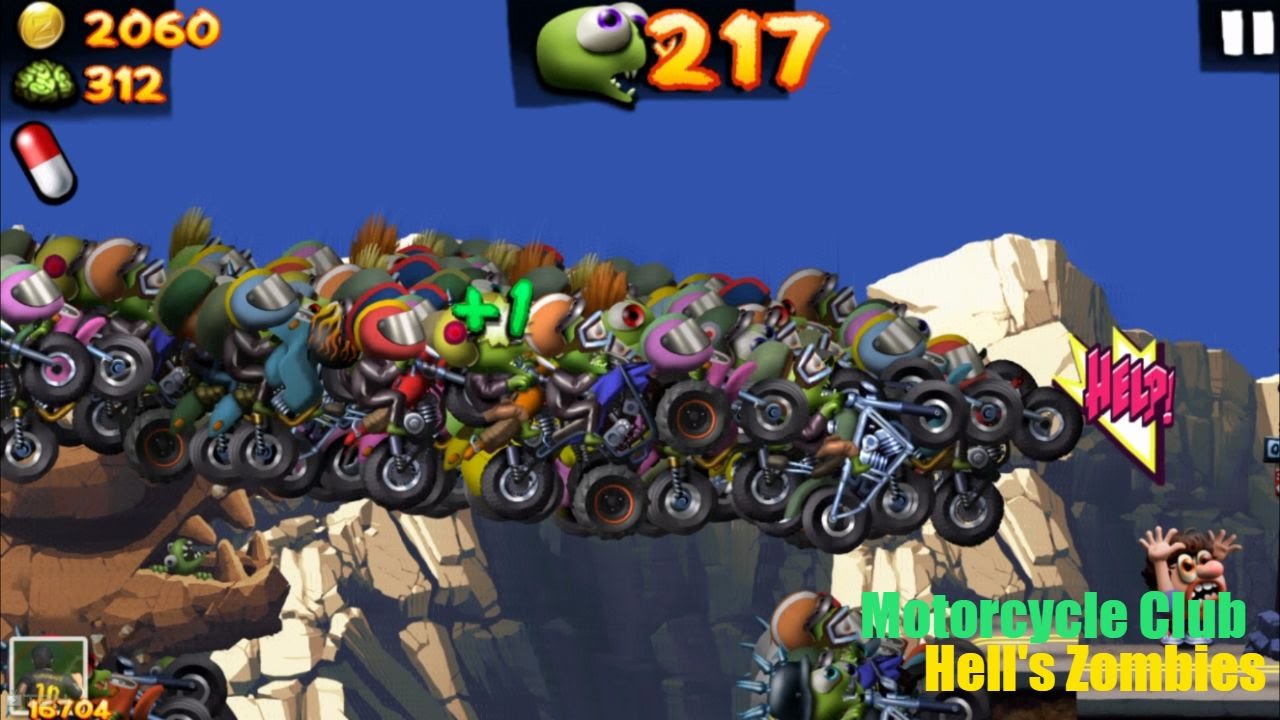 Zombie Tsunami High Score 324 Motorcycle Club Hell's Zombies Performing Their Stunts Today.