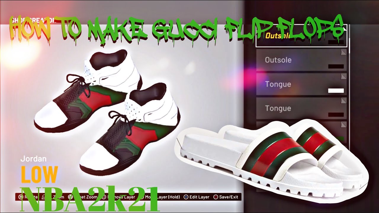 *NEW* HOW TO MAKE GUCCI FLIP FLOPS IN NBA2k21! LOOK DRIPPY💧 IN THE PARK! FULL TUTORIAL