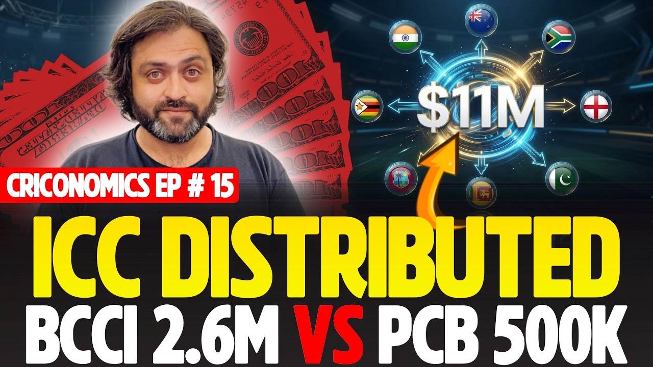 11 MILLION USD | India Share $2.6M vs PCB $500K How does ICC Distribute money? Criconomics EP # 15