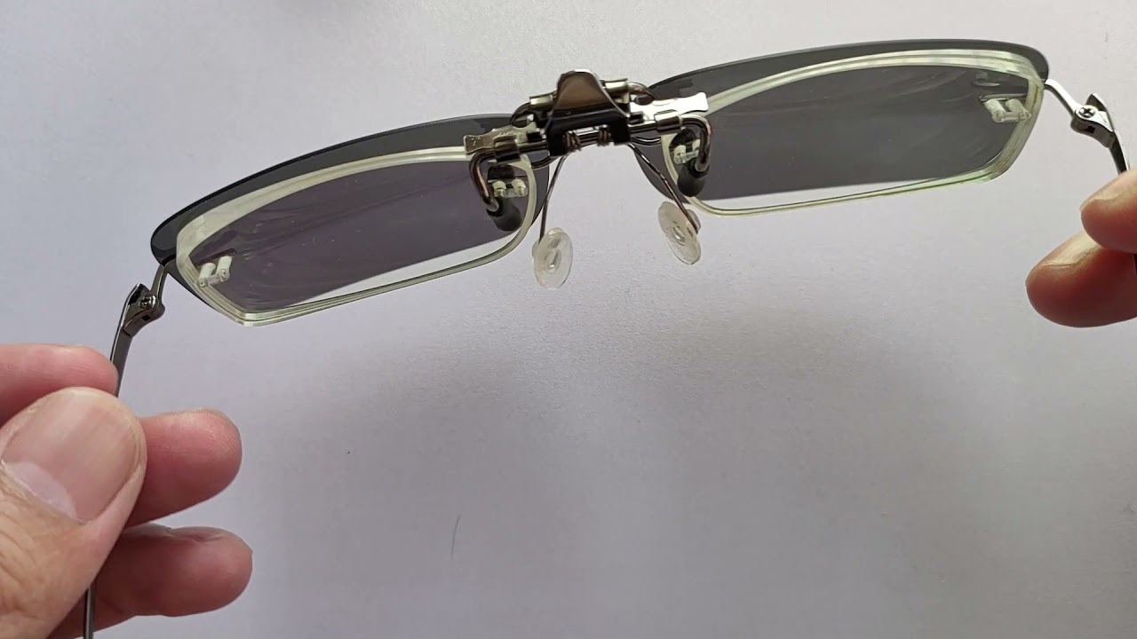 How to apply the clip on sunglasses