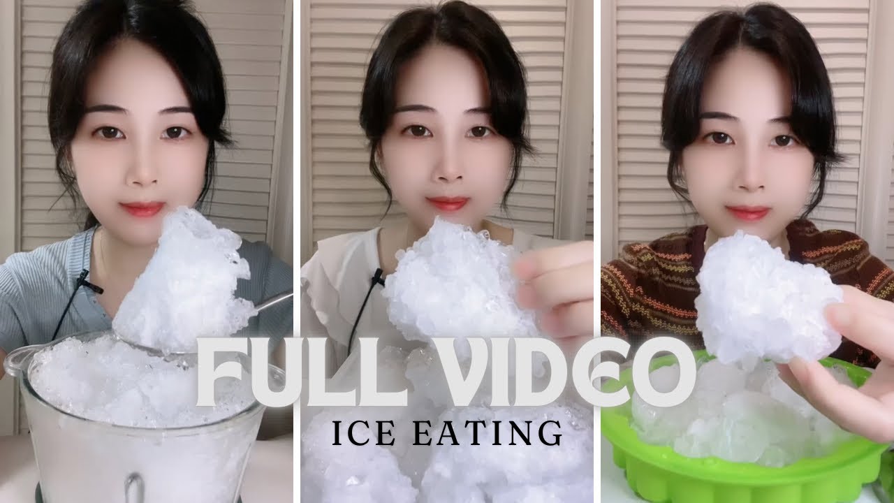 FULL VIDEO | HER CRUSHED ICE & CRUNCHY ICE | CLEAR ICE OR WHITE ICE EATING ASMR