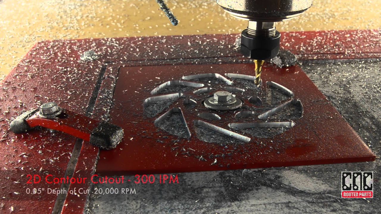 PRO4848 CNC Machine Cutting 6061 Aluminum Plates
