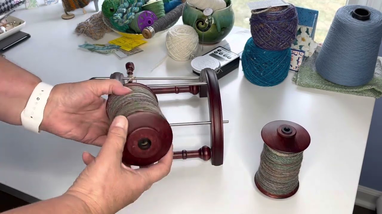 Spinning Singles From the Fold, Chain Plying, and Finished Chincoteaque Custom Top Hackle Blend!