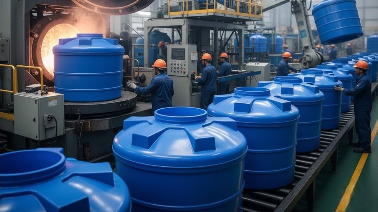 Process of Making Water Tank | plastic Water Tank Manufacturing #manufacturing 