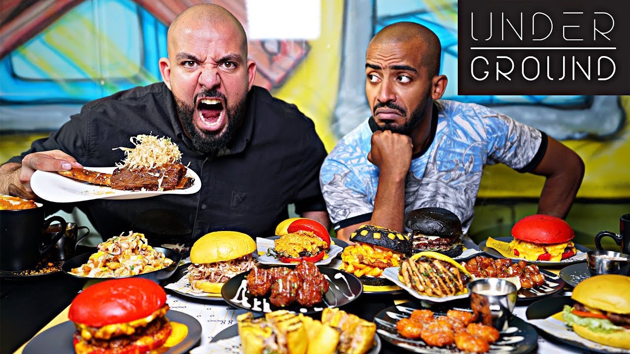تحدي منيو كامل مطعم اندرقراوند 🍔 Underground Full Menu Challenge