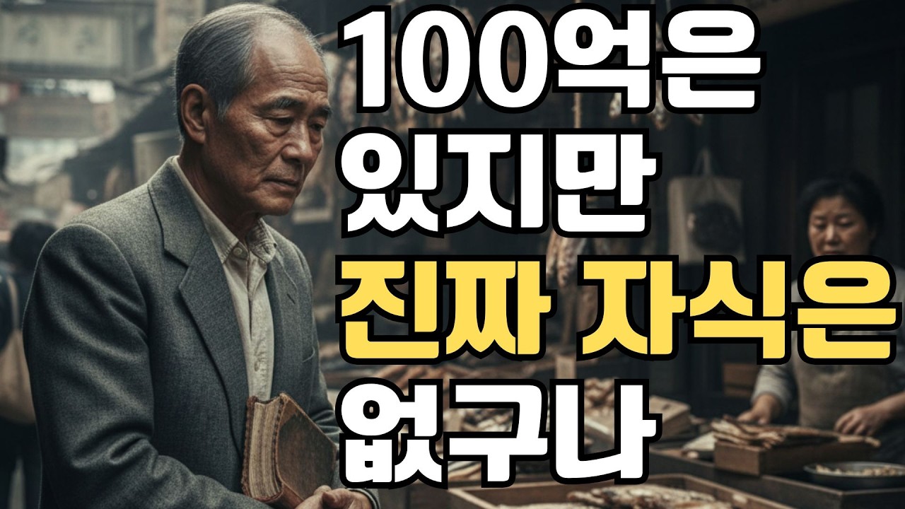 평생 건어물 팔아 의사, 판사 만들었더니 요양원 가라는 자식들.. 100억 기부하고 호적 파버린 아버지의 참교육