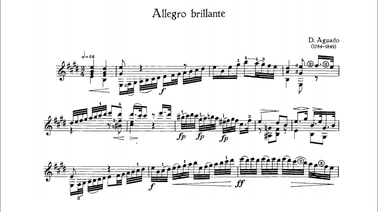Dionisio Aguado -Allegro brillante played by Anton Baranov