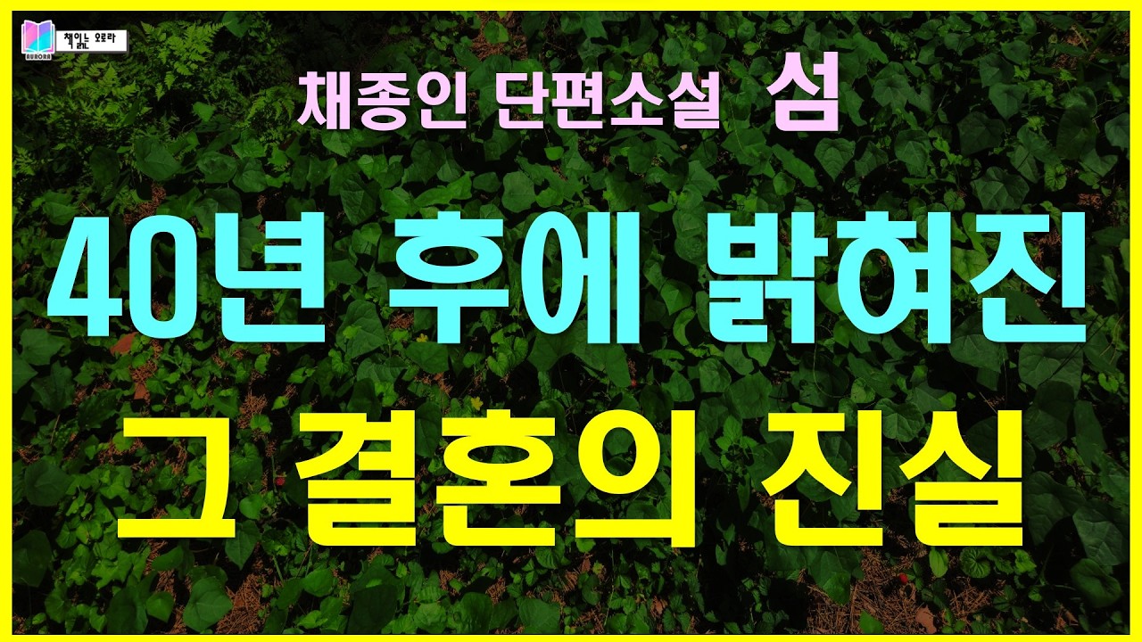 40년 전 섬 처녀와의 결혼. 그 결혼에 숨겨진 진실 | 섬 - 채종인 단편소설 | 소설집 유미의 바다 - 도서출판 도화 | 액자소설 | 책읽는오로라