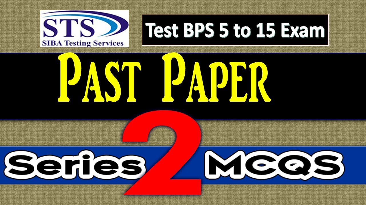 Mcqs Past paper  Series 2 | IBA Sukkur Screeing Test | SPSC Test | NTS Test | FPSC Test |  Jobsitepk