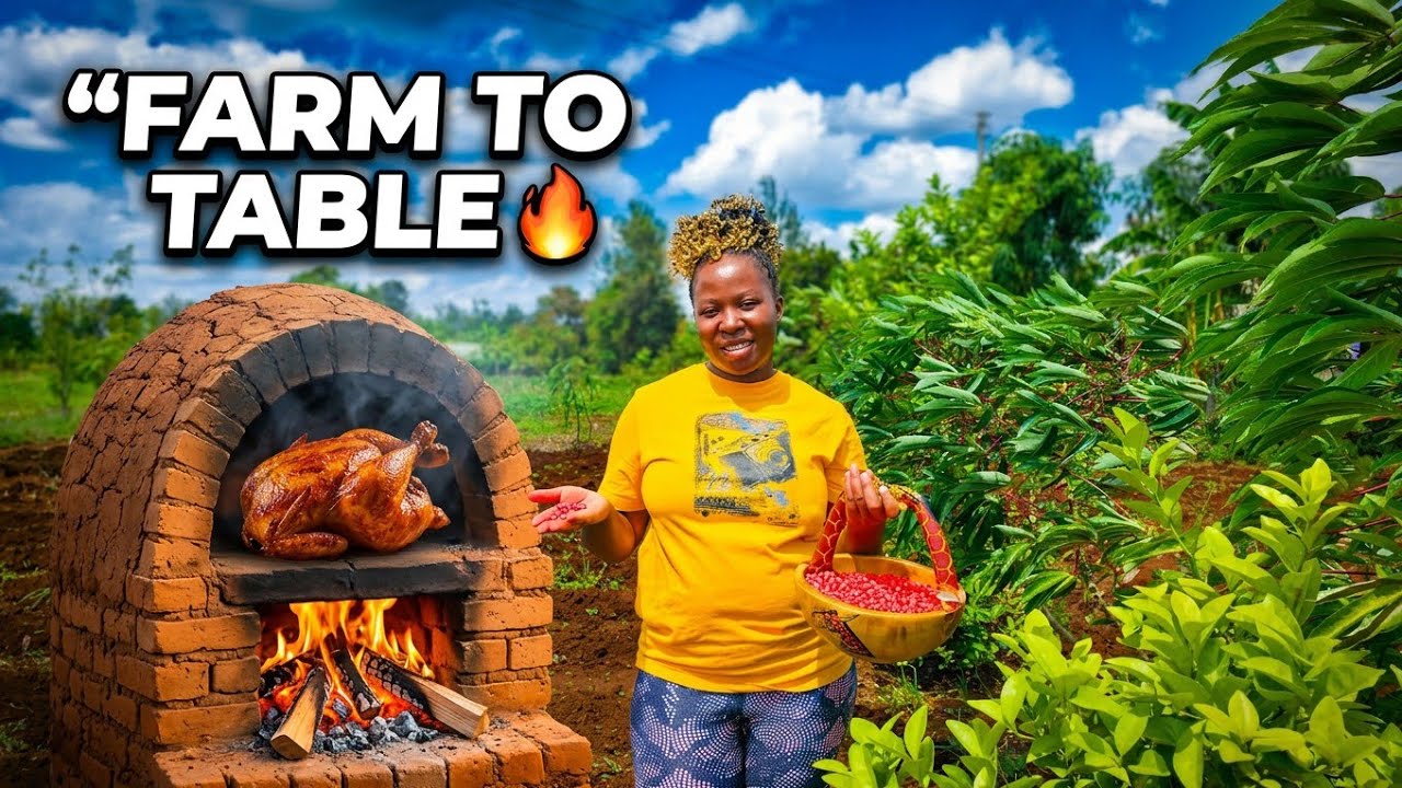Farm to Table in Africa 🌽🌿 Planting Maize & Baking Chicken in Traditional Oven 🏡 Dream Home Progress