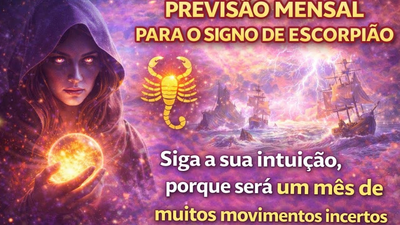 Escorpião: Siga a sua intuição, será um mês de muitos movimentos incertos. LEITURA MENSAL MARÇO