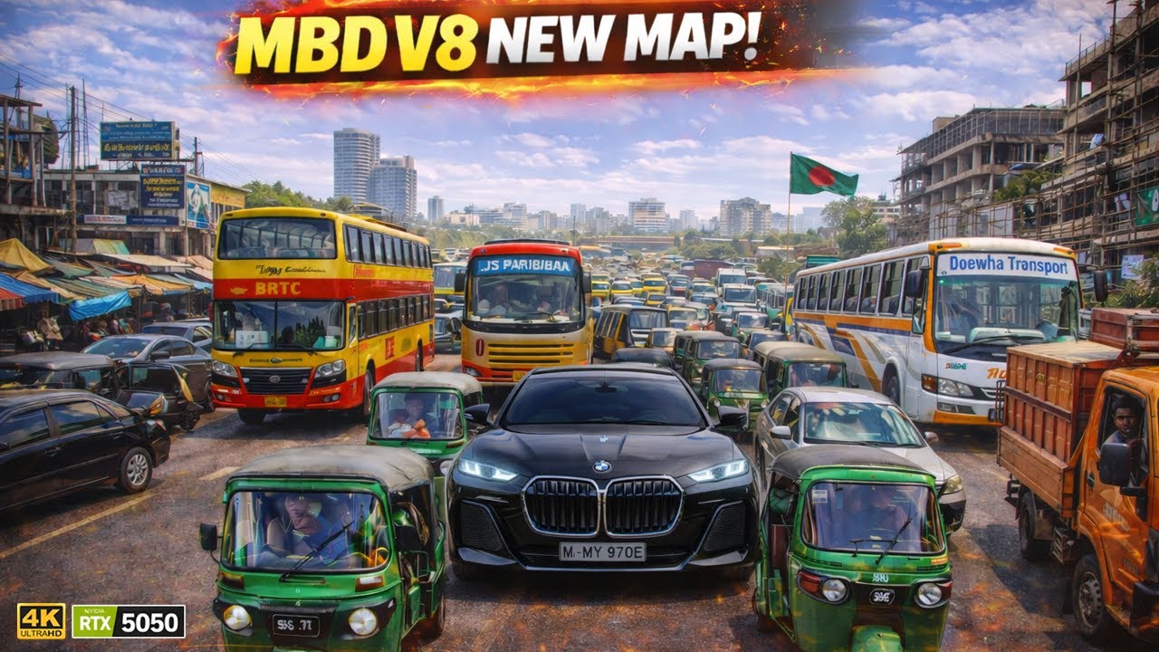 ETS2 Hardcore Mode | Bangladesh Traffic Challenge | MBD V8 | 4k