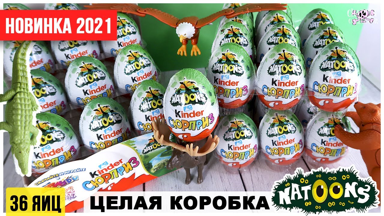 Целая коробка НАТУНС? | Новинка 🐢Natoons🌿2021 от Киндер Сюрприз