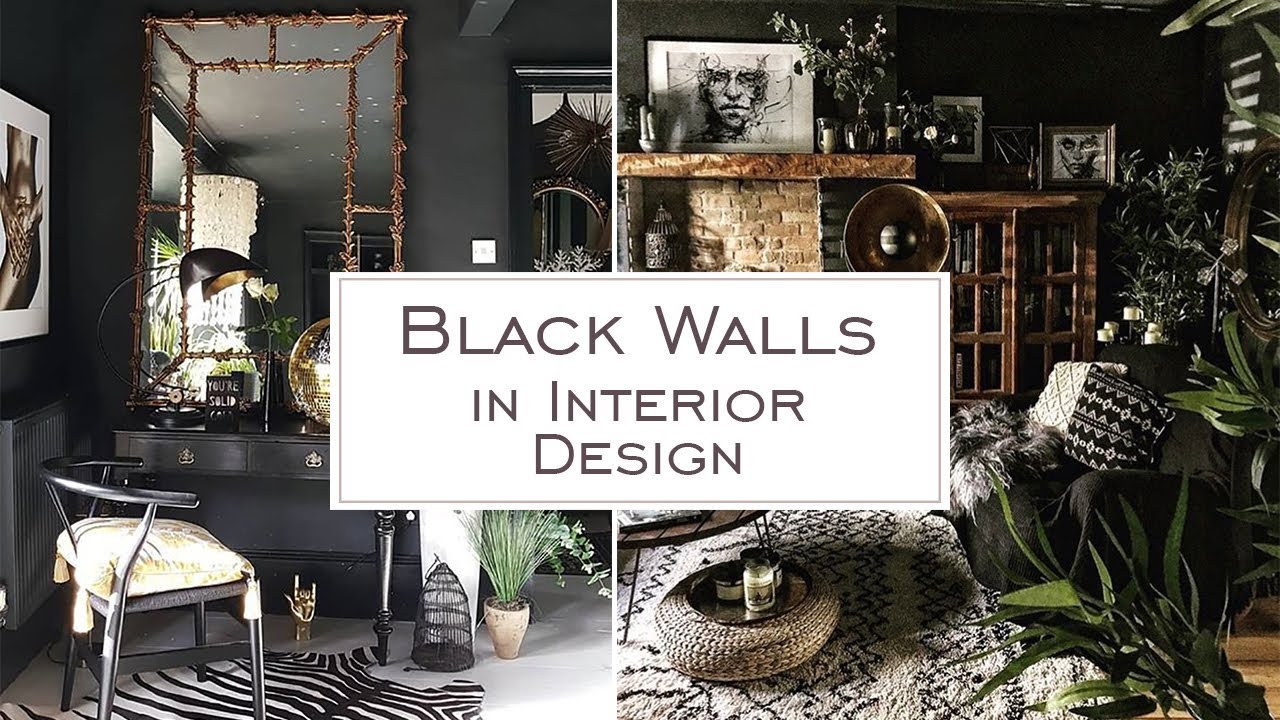 Black Walls in Home Interior Design. Examples of Different Styles Using Black in Interiors