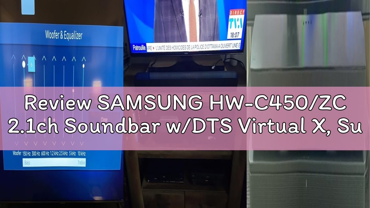 Review SAMSUNG HW-C450/ZC 2.1ch Soundbar w/DTS Virtual X, Subwoofer Included, Bass Boost, Adaptive S