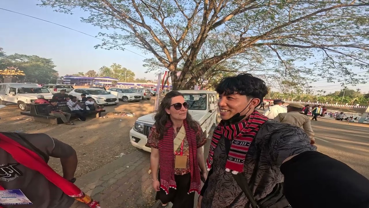 Mẹlọni #swetzerland  tourist at Karbi Anglong happy to meet them  😇🥰