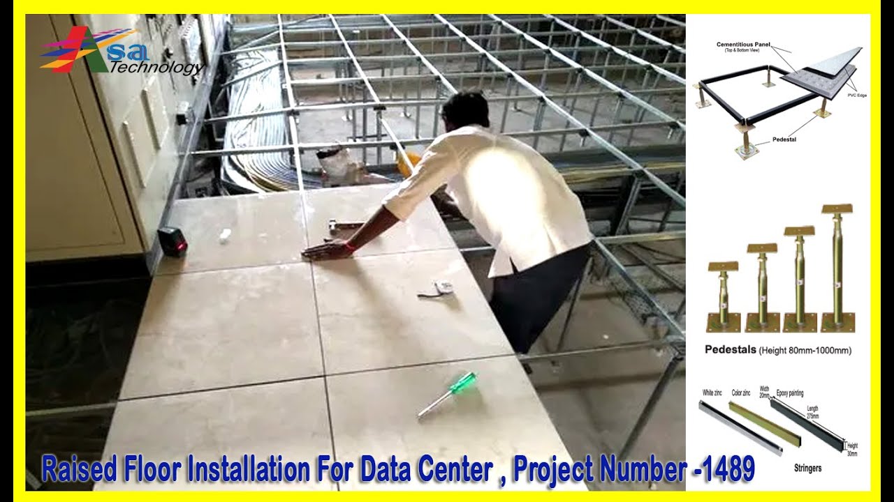 Raised Floor Installation For Data Center , Project Number -1489