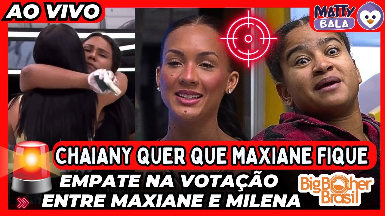 🚨😱BBB26 VOTAÇÃO EMPATADA ! CHAIANY é FORA MILENA ! FIM da ALIANÇA do JULIANO NO BBB 26 #bbb #BBB26