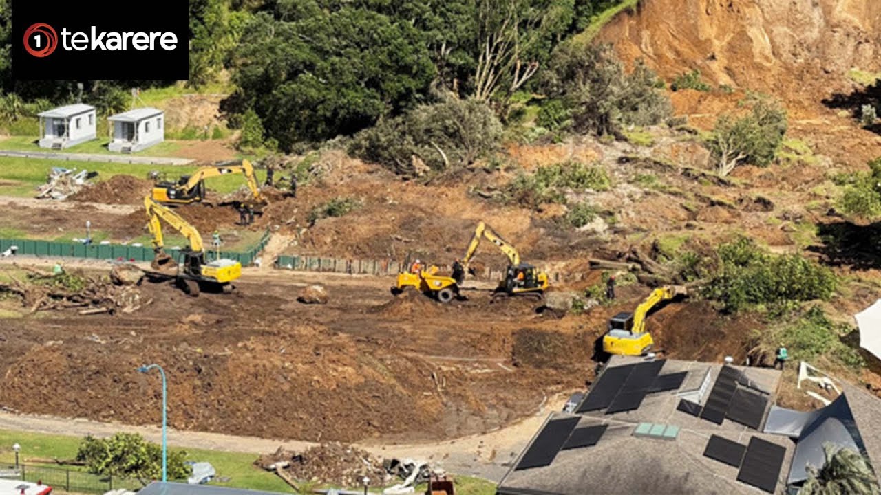 Search continues for six people confirmed missing following Mauao landslide
