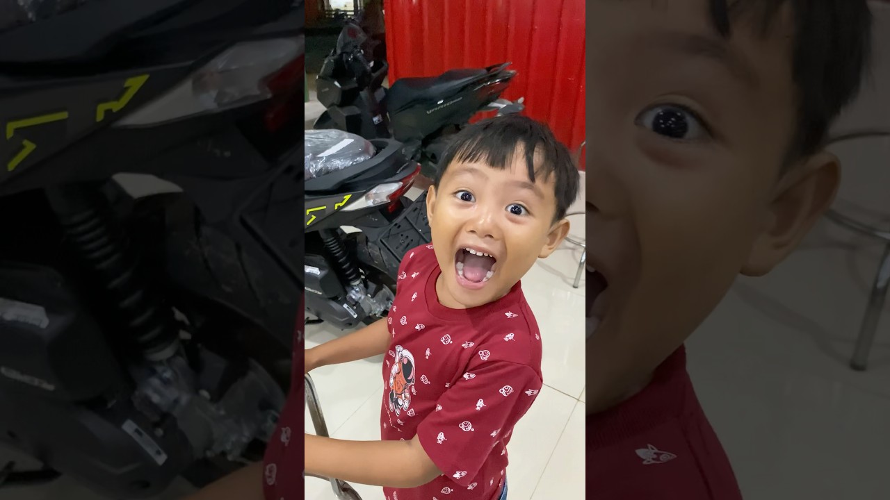 SI RAKA BELI MOTOR BARU #minivlog #hiburanshorts #anakdesa #vlog