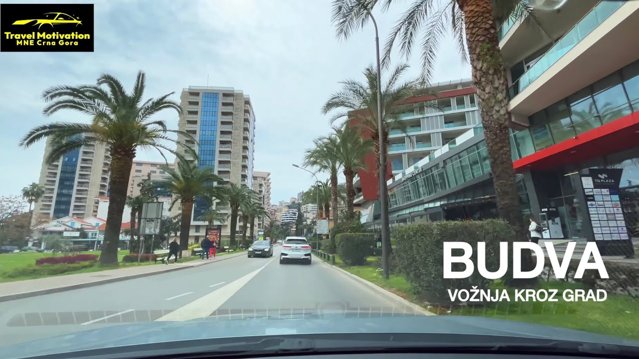 BUDVA vožnja kroz cijeli grad, April 2025 - BUDVA City [Driving Tour in 4K] MNE Crna Gora