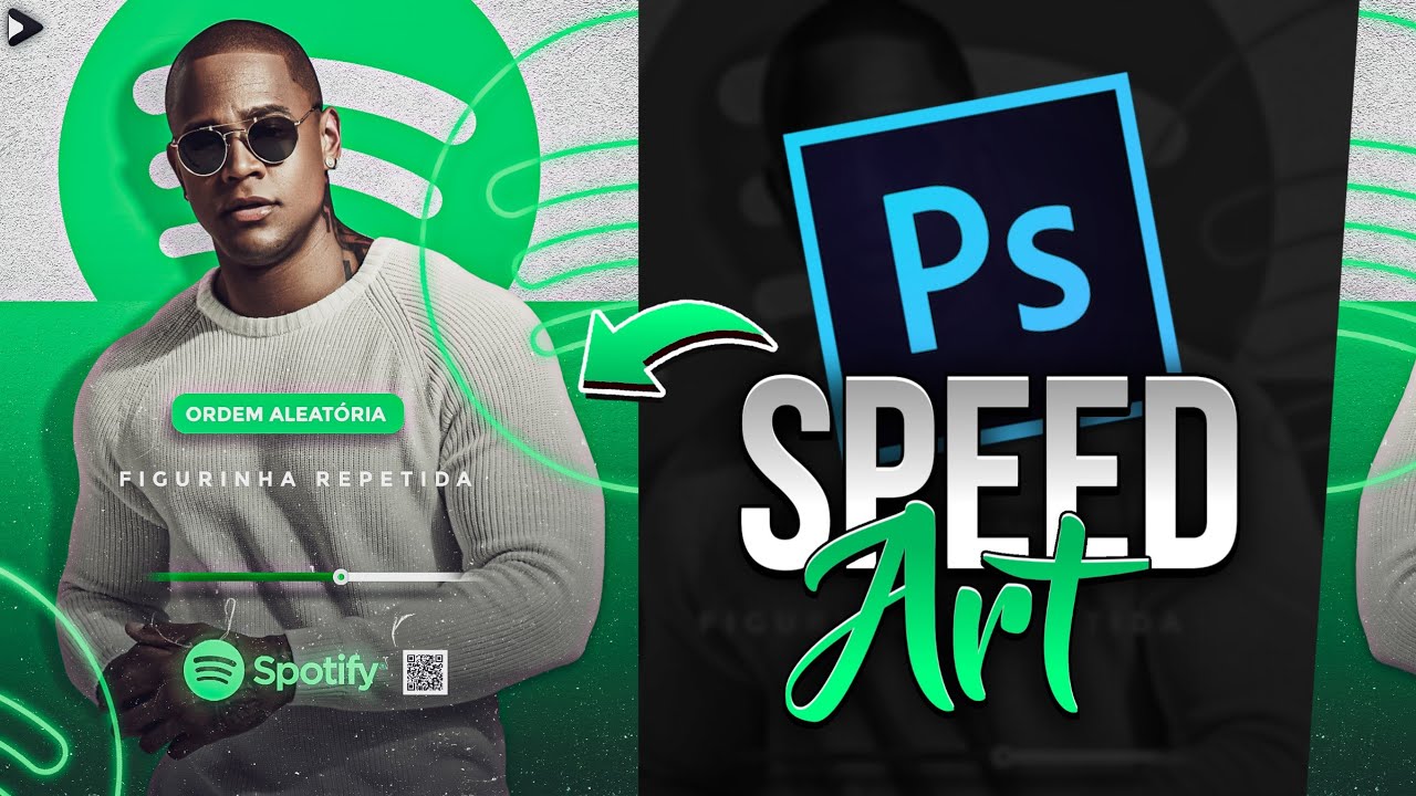 Speed Art #16. Flyer de musica/spotify pelo celular - Ipoa Designer (Ps Touch)