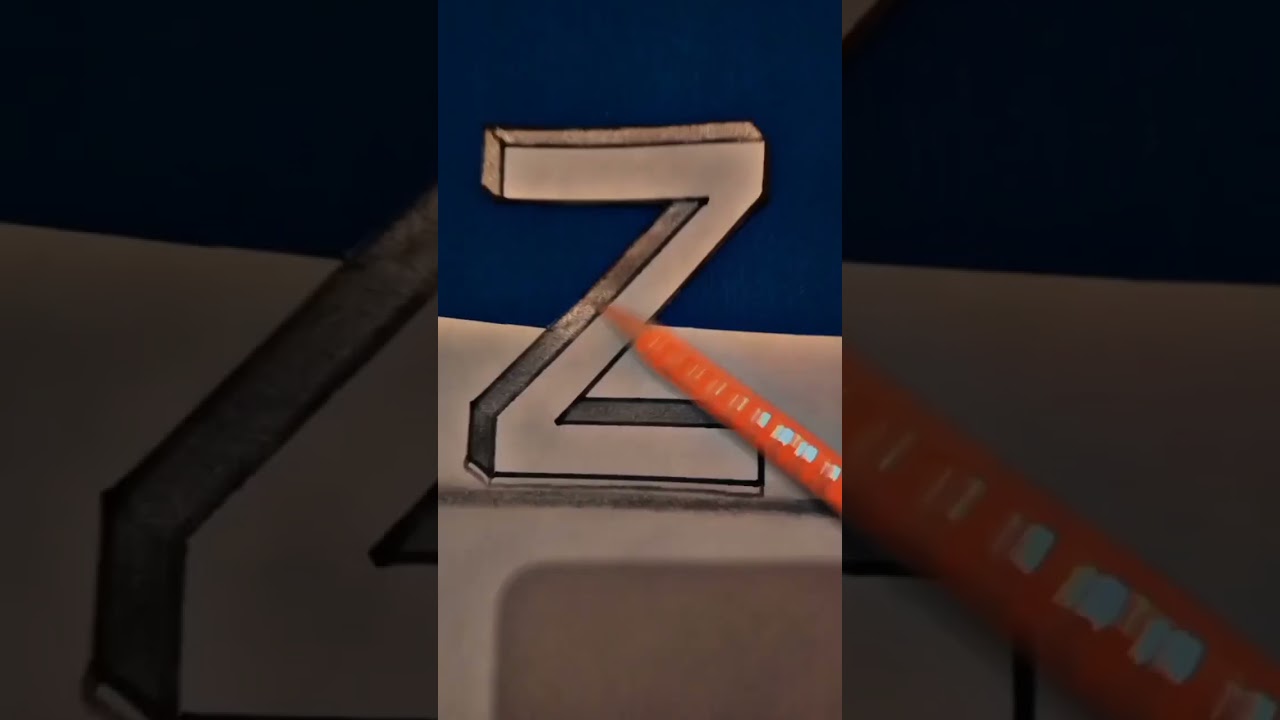 Amazing Z letter in 3d transition. Requested vedio. Tutorial link in description. #viralvedio #Z.