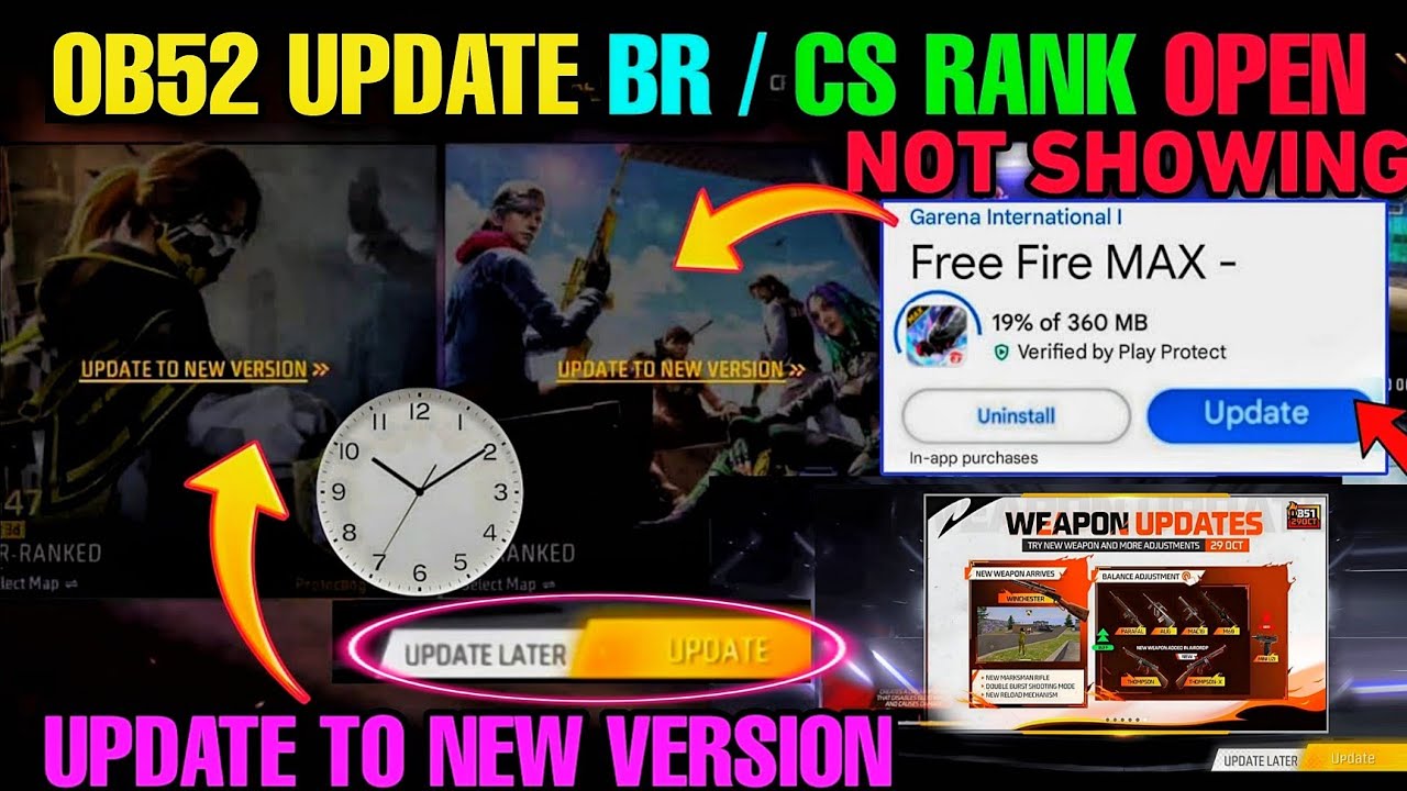 Ob52 New Update 🔥 Confirm Time ⏰ Kab Aayega in Free Fire | FF NEW EVENT UPDATE Kaise kare FREE FIRE