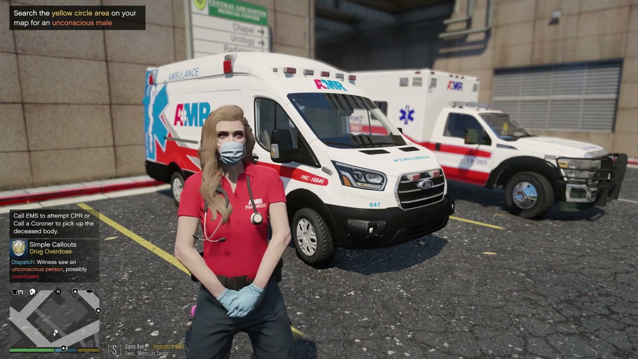 Gta 5 Lspdfr Playing As AMR Medical Service - First Responder/Paramedic Mods! #gta #gta5 #lspdfr