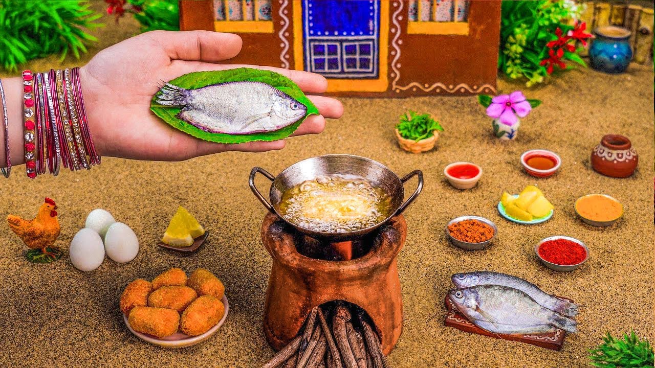 Miniature Spicy Fish Croquettes Recipe | Fried Fish Masala by Tiny Foodkey | Fish Chop Recipe