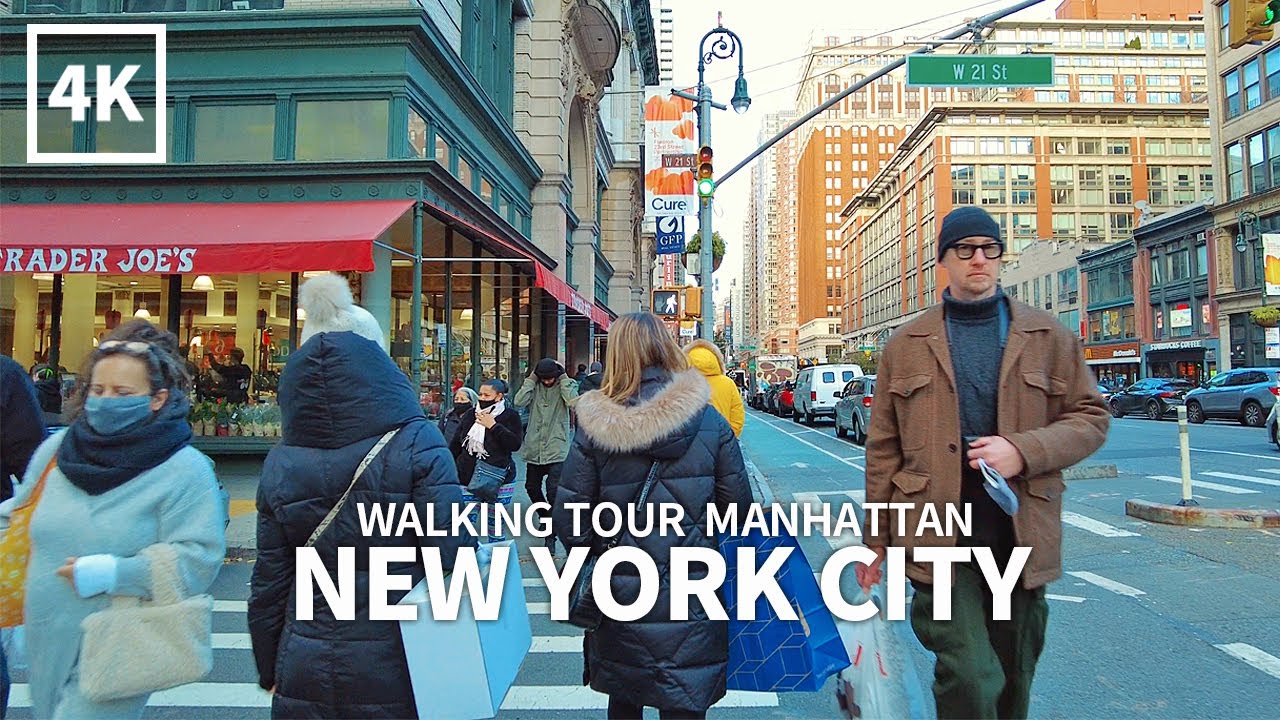 [4K] NEW YORK CITY - Walking Tour Manhattan, Broadway, 14th Street & 6th Avenue, NYC, USA, 4K UHD